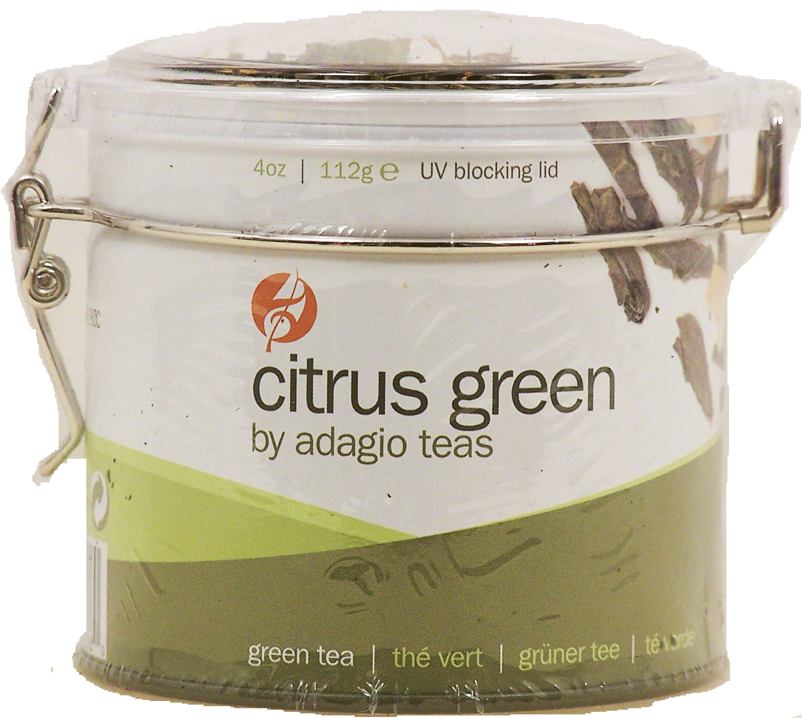 Adagio citrus green loose leaf green tea, locking lid Full-Size Picture